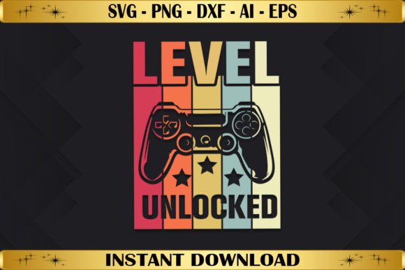 Level Unlocked Birthday Graphics for T-Shirt Designs