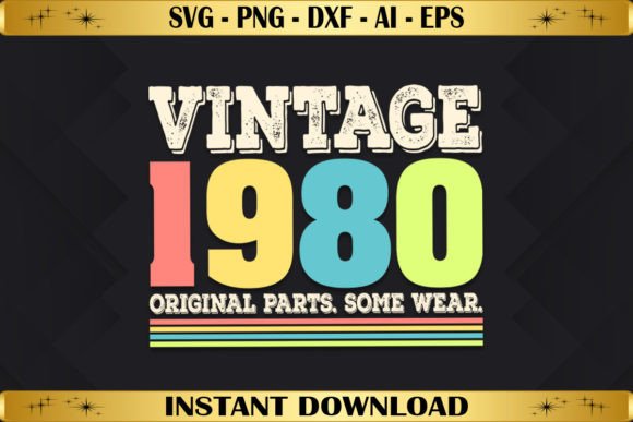 Vintage 1980 Original Parts: Graphics & T-Shirt Designs